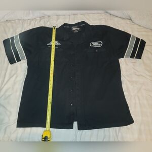 Black Harley Davidson Racing Button Up Shirt